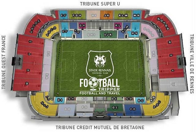 Sơ đồ bố trí chỗ ngồi tại Stade Rennais